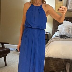 Sleeveless Blue Maxi Dress
